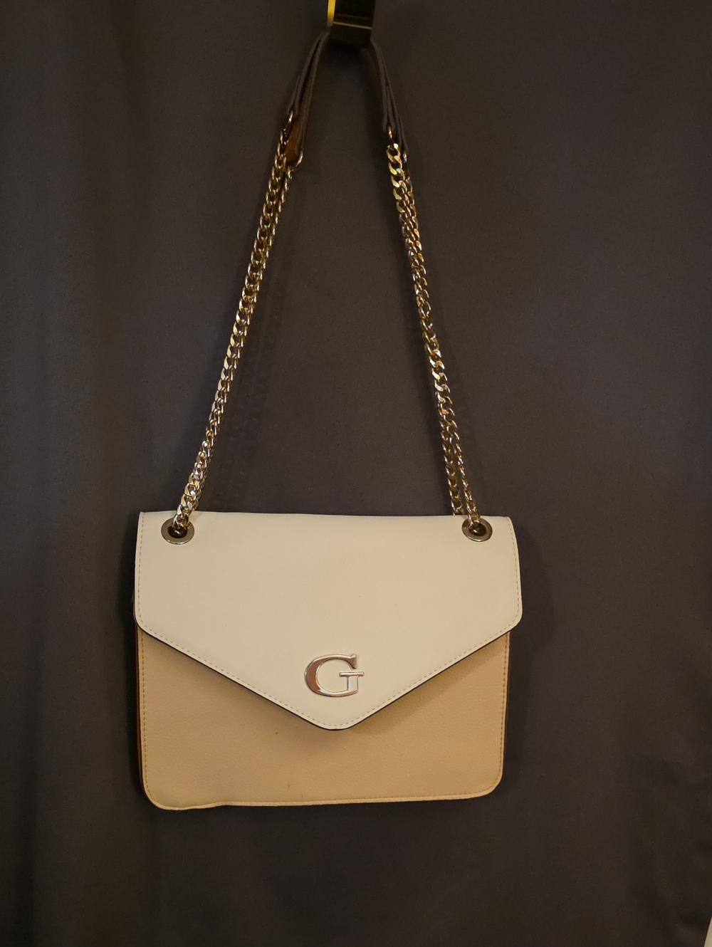 GUESS Brightside Stone Multi Colorblock Chain Crossbody Shoulder Bag